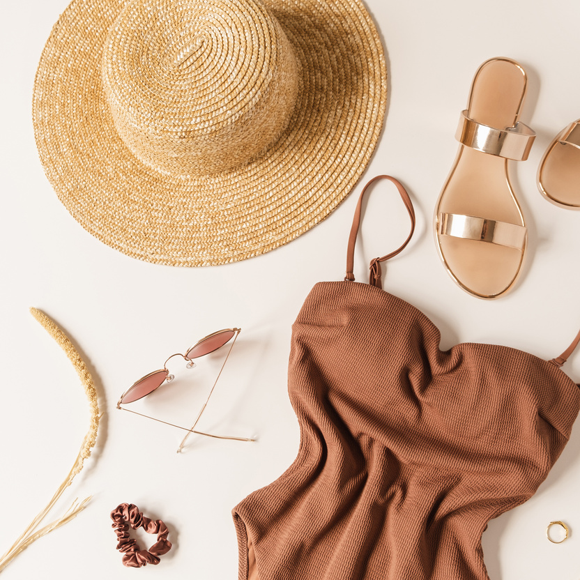 Summer Outfit Flat Lay with Accessories 